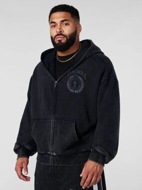 YoungLA - Star Crest Zip-Up - Blk XL - NWT